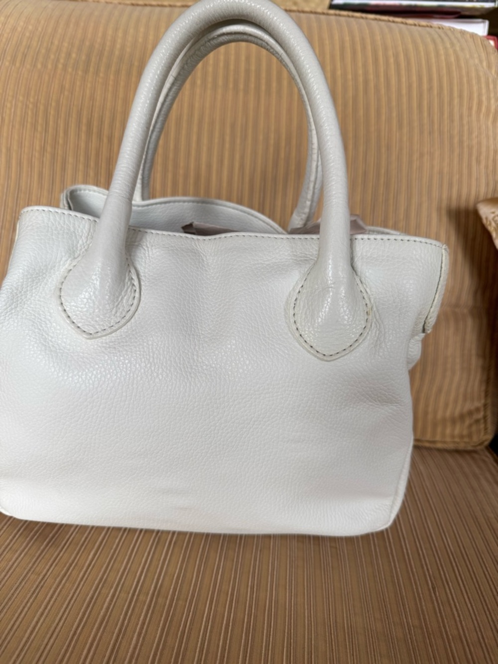 Mark & Graham White Leather Satchel Handbag